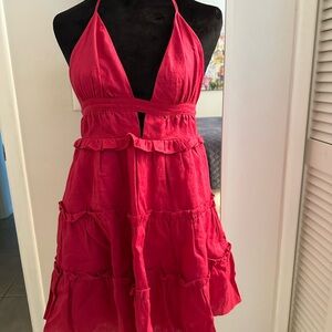 Cami NYC Fuchsia Halter Dress